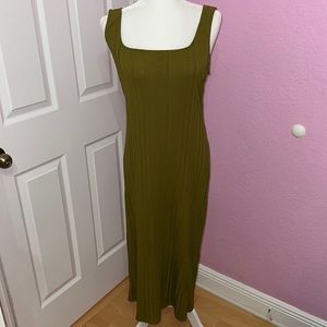 H&M green midi dress